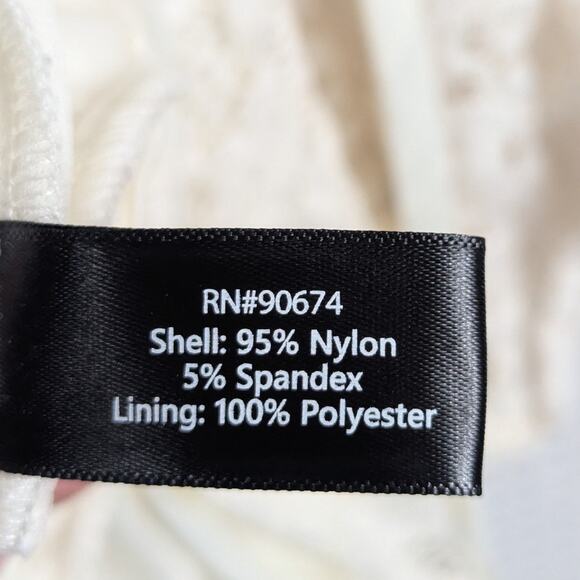 Boston Proper S White Lace Open Front Cardigan Sheer Long Sleeve Boho Layering - Picture 3 of 4